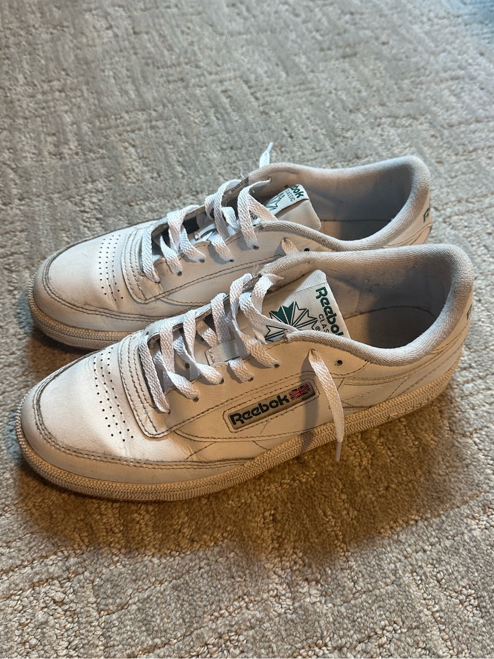Reebok White Men's Classic Leather Sneakers
